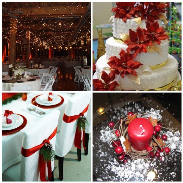 Red should be one of your colors for your Christmas wedding